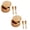 2 Set, variant on Bamboo Salt and Pepper Separated Jars, 2-Compartment Salt and Pepper Container With Lids and 2 Spoons,1 Set