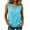 Blue, variant on Qiopertar Satin Tank Tops for Women V Neck Sleeveless Button Down Casual Loose Flowy Summer Blouse Black L