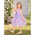 thumbnail image 7 of IBTOM CASTLE Toddler Girls Butterfly Birthday Dress Ruffle Tulle Flower Girl Wedding Pageant Formal Party Dress Floral Shiny Butterfly for Photo Shoot 18-24 Months Purple, 7 of 7