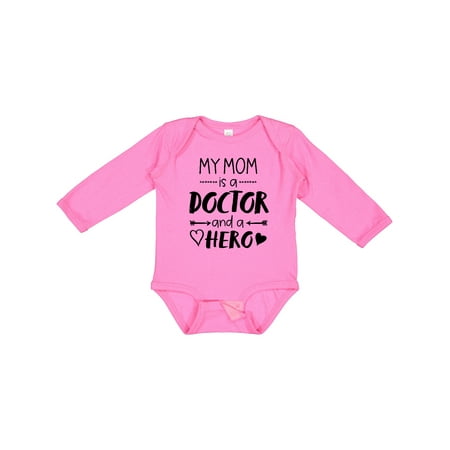 

Inktastic My Mom is a Doctor and a Hero Gift Baby Boy or Baby Girl Long Sleeve Bodysuit