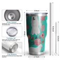 thumbnail image 6 of 30oz Great Pyrenees Dog and Pioneer Flower Tumblers Stainless Steel Tumbler with Lid and Straw,Vacuum Insulated Double Wall Travel Tumbler Cups Mug with Cleaning Brush for Coffee,Tea, 6 of 7