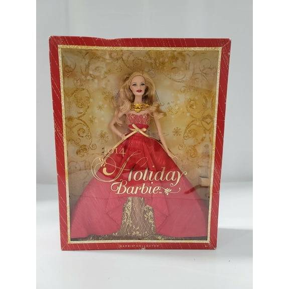 2014 Holiday Barbie Doll Blonde Mattel BDH13