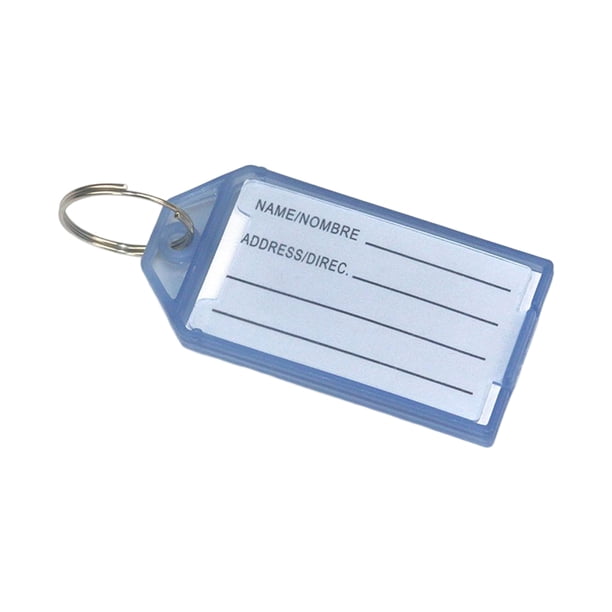 Bewildely Llavero Etiqueta de nombre Equipaje Buggage Tarjeta Llavero Viaje al aire libre Llavero Visible Clasificación Titular Etiqueta Artesanía Azul Bewildely HA073981-03