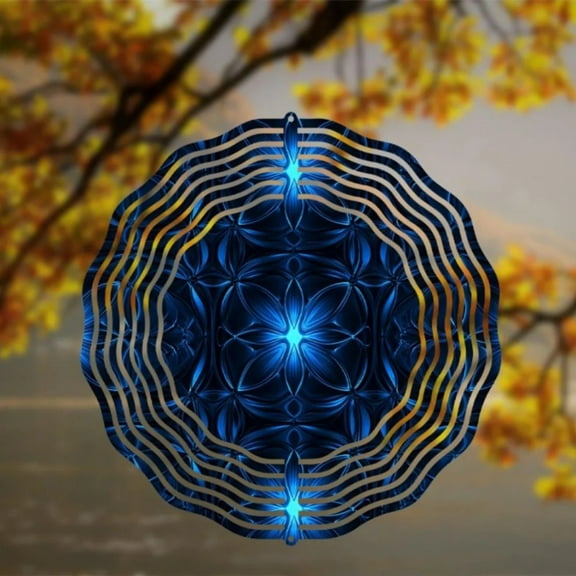 Metallic Wind Chimes，Large Metal Wind Chime  Outdoor Garden Decor | Rotating Hanging Design Wind-powered Automatic Spinner  No Batteries Needed