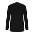 thumbnail image 4 of EchfiProm Womens V-Neck T-Shirts Fall Long Sleeve Tops Tunic Pullover Solid Loose for Ladies, 4 of 6