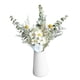 thumbnail image 1 of Ramo de flores secas naturales de eucalipto para decoración de jarrones y fiestas. violetas blancas, 1 of 9