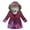 Purple, variant on Toddler Girls' Winter Coat Insulated Long Parka Hooded Puffer Jacket with Faux Fu𝐫 Collar Kids Fleece Lined Down Coat
