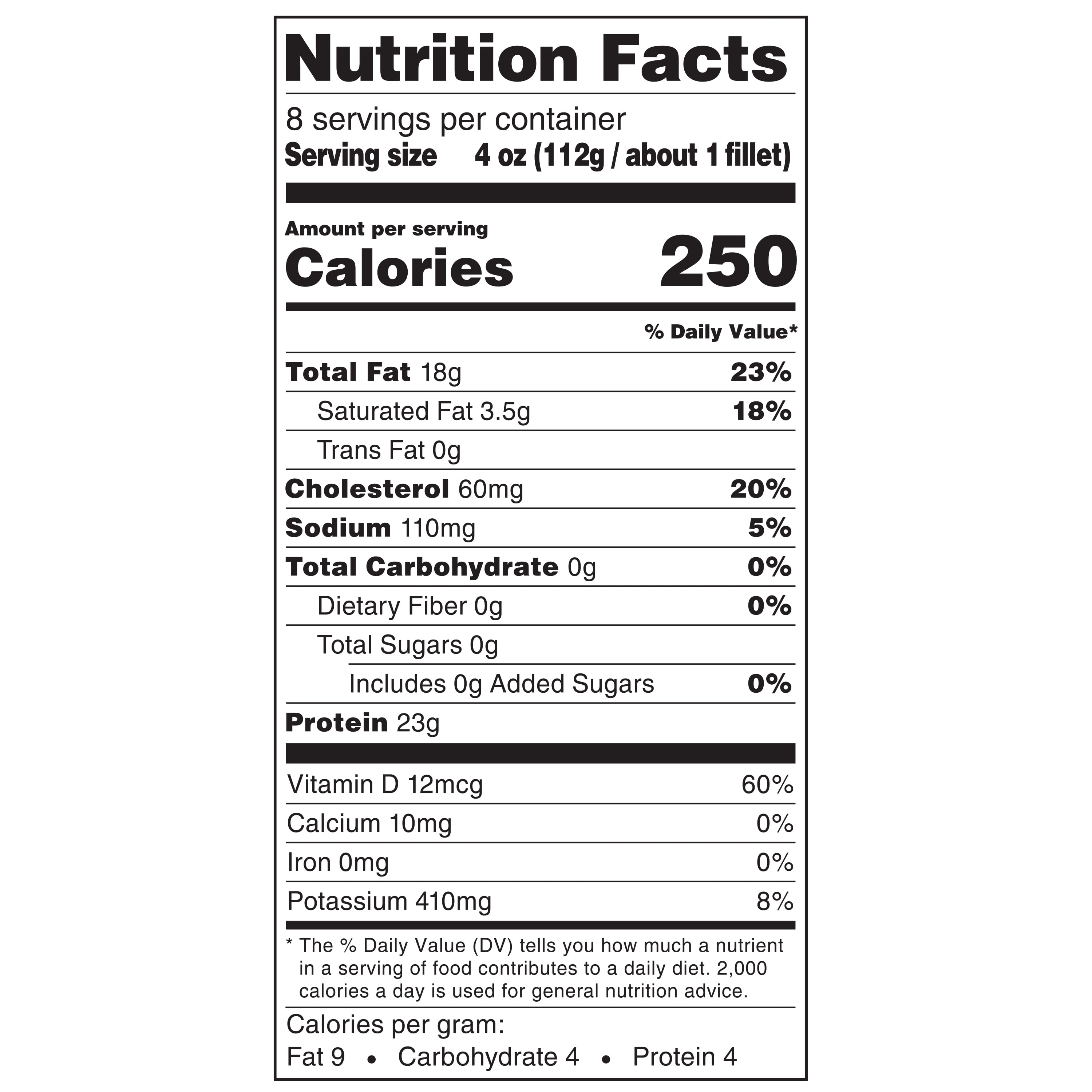 Marketside Skinless Atlantic Salmon Portions, 2 lb Bag (Frozen)