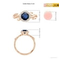 thumbnail image 5 of ANGARA Natural 1 Ct Vintage Inspired Sapphire Flower and Vine Ring in 14K Rose Gold for Women (Size-6mm) | September Birthstone, Anniversary, Jewelry Gift for Women | Natural Blue Sapphire Ring, 5 of 10