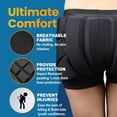 thumbnail image 3 of Protective Padded Shorts, Protective Padded Shorts for Snowboard, Hip Protection EVA Butt Pads, Protective Padded Shorts Crash Pad Impact Gear for Skiing Skating Snowboarding, 3 of 7