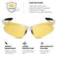 thumbnail image 3 of Xagger Youth Polarized Sports Sunglasses for Boys Girls Age 8-14 Kids Baseball Softball TR90 Frame Glasses, 3 of 6