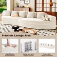 thumbnail image 5 of 116" Curved Modular Sectional Sofa, 2-Piece Chenille Cloud Couch with 27-in Deep Seat, Oversized Boneless 4-Seater Sofa Couches, No Assembly Required, Beige, 5 of 7