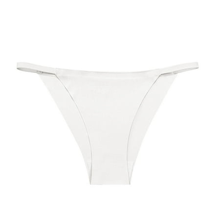 Juslio Sexy Panties for Women Low Waist Ice Silk Breathable Soft Sexy Soft Elastic Breathable Underwear