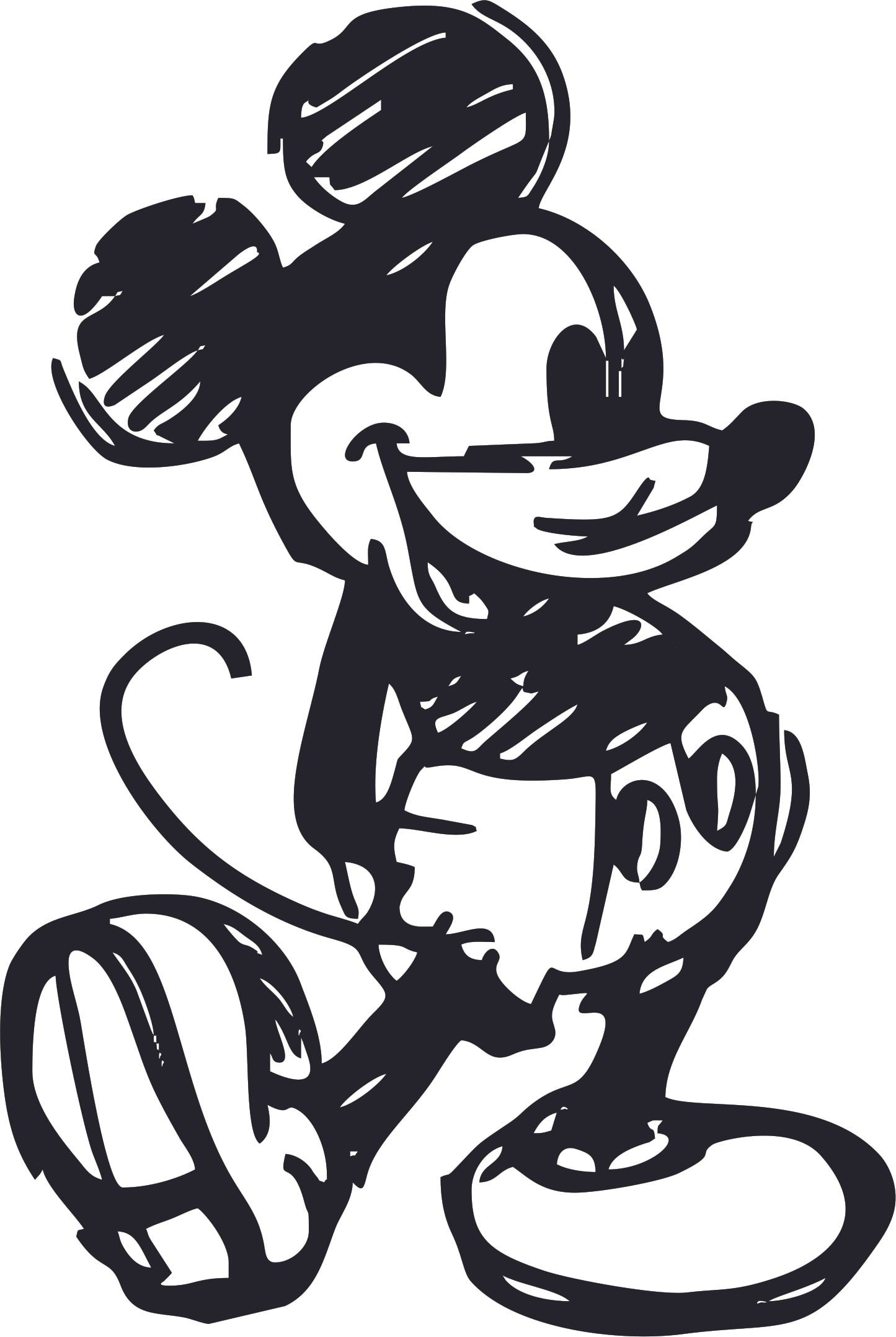 Old Mickey Mouse Walt Disney Cartoon Character Art Vinyl Decors Sticker