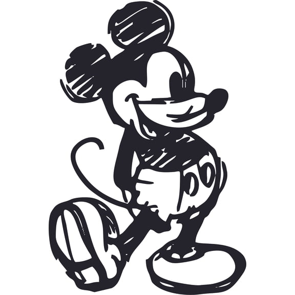 Old Cartoon Character Art Vinyl Decors Sticker Design Decal Girl Boy Kids Room Bedroom Nursery Kindergarten Home Decor Sticker Wall Vinyl Design Decoration Size (10x8 inch)