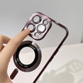 thumbnail image 5 of Magnetic Clear Case for iPhone 13 Pro Max with Camera Lens Protector Strong Magnetic Case Compatible with MagSafe Military Grade Drop Protection Case Cover 6.7 Inch - Purple, 5 of 12