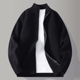 thumbnail image 2 of successthop Sweater Jacket for Men No Hood Long Sleeve Tops Zip Up Knitwear Jacquard Big and Tall Winter Casual Outwear, 2 of 5