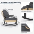thumbnail image 4 of YODOLLA Outdoor Patio Conversation Set, Dark Grey All-Weather Wicker Furniture Set with Rocking Chair for Porch or Garden, 4 of 9