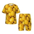thumbnail image 1 of Balery Ripe Yellow Lemon Conjunto de Pijama Infantil de Manga Corta con Estampado – Ropa de Dormir de Algodón Suave-4X-Large, 1 of 6