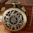 thumbnail image 2 of LYMAYTER Pocket Watch Compass Compass Pocket Watch - Vintage, with Waist Chain, for Outdoor, 2 of 7