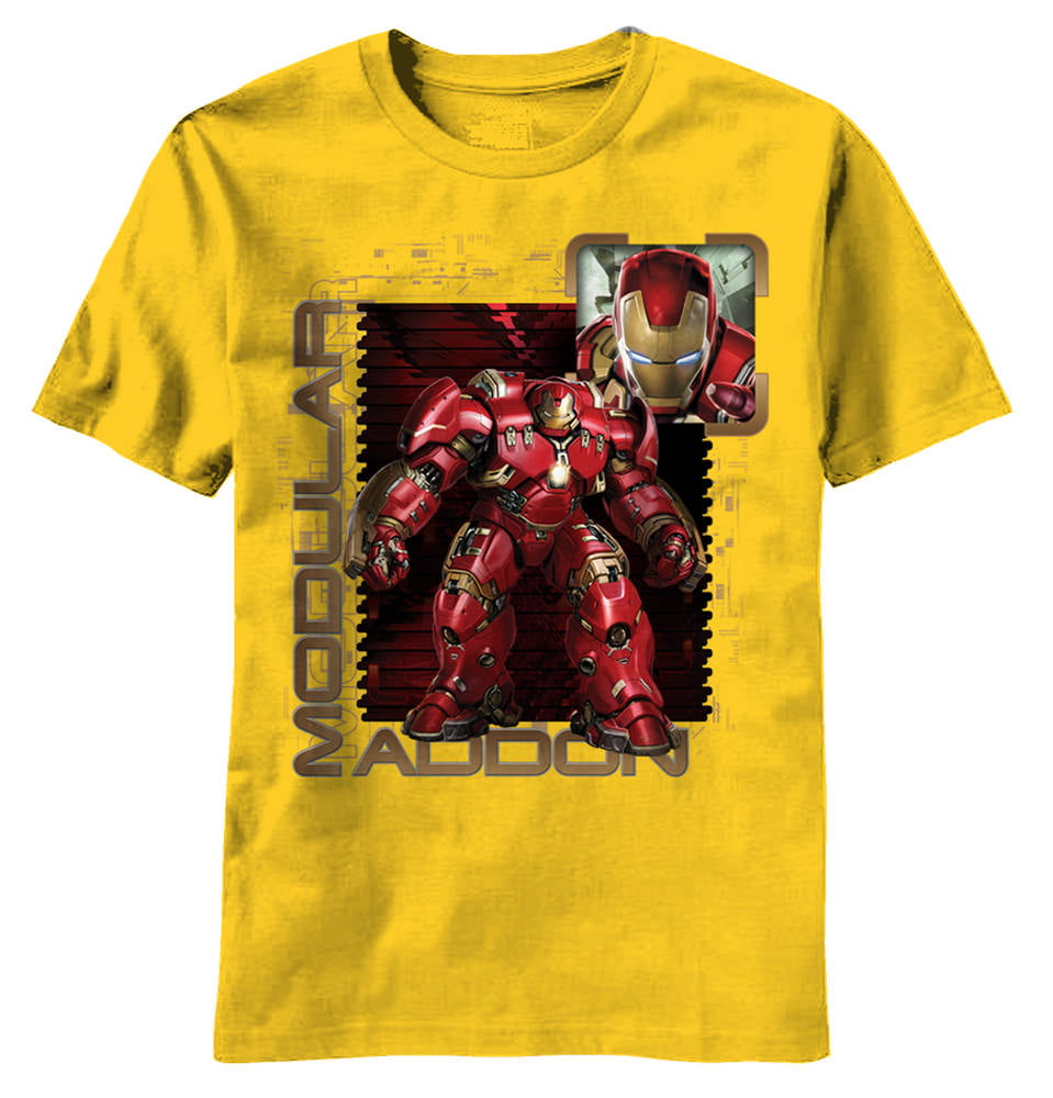 Marvel Avengers Age of Ultron Modular Stamp Juvy Yellow T-Shirt | 4