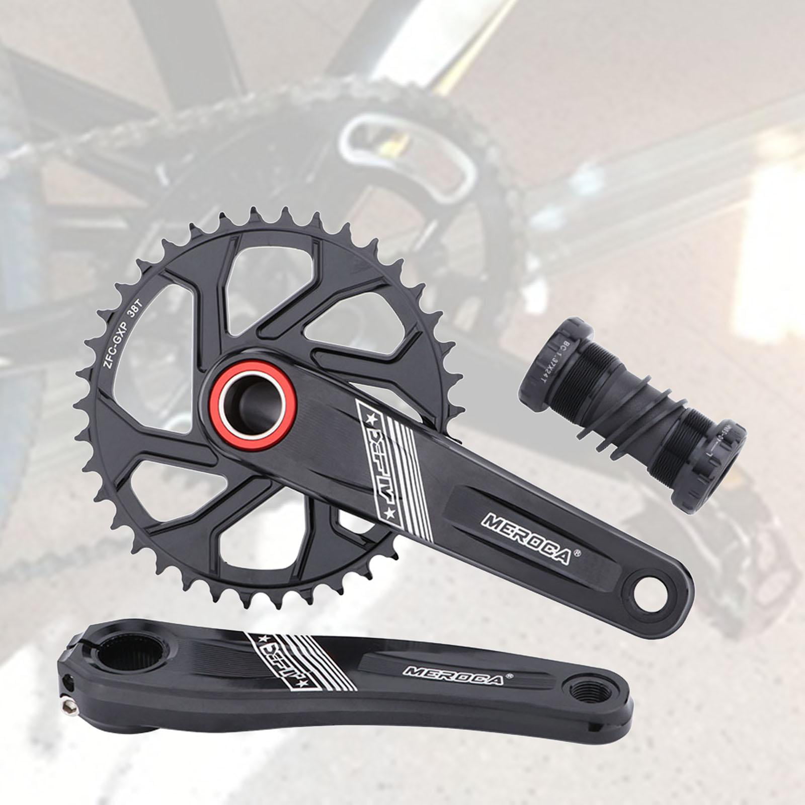 ROADNADO Bike Crankset 34T BB Crank 36T Chainring 104BCD MTB Crank Set 170mm Road Bicycle Crank with Chainring Bolts Lightweight Shockproof Easy to Install Firm Cycling Bike Parts
