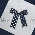 thumbnail image 4 of Motique Accessories Polka Dot Jumbo Bows with Tails for Women 1 Piece (Navy Med Polka), 4 of 4