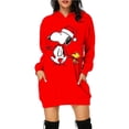 thumbnail image 1 of Otoño e Invierno mujer Snoopy lindo estampado Disney serie navideña señoras moda Sudadera con capucha vestido Casual vestido de manga larga, 1 of 4