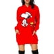 thumbnail image 4 of Otoño e Invierno mujer Snoopy lindo estampado Disney serie navideña señoras moda Sudadera con capucha vestido Casual vestido de manga larga, 4 of 5