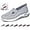 Grey, variant on 2024 New Women's Woven Orthopedic Breathable Soft Shoes Go Walking Slip on Diabetic Foam Shoes Hands Free Slip in Sneakers Arch Support