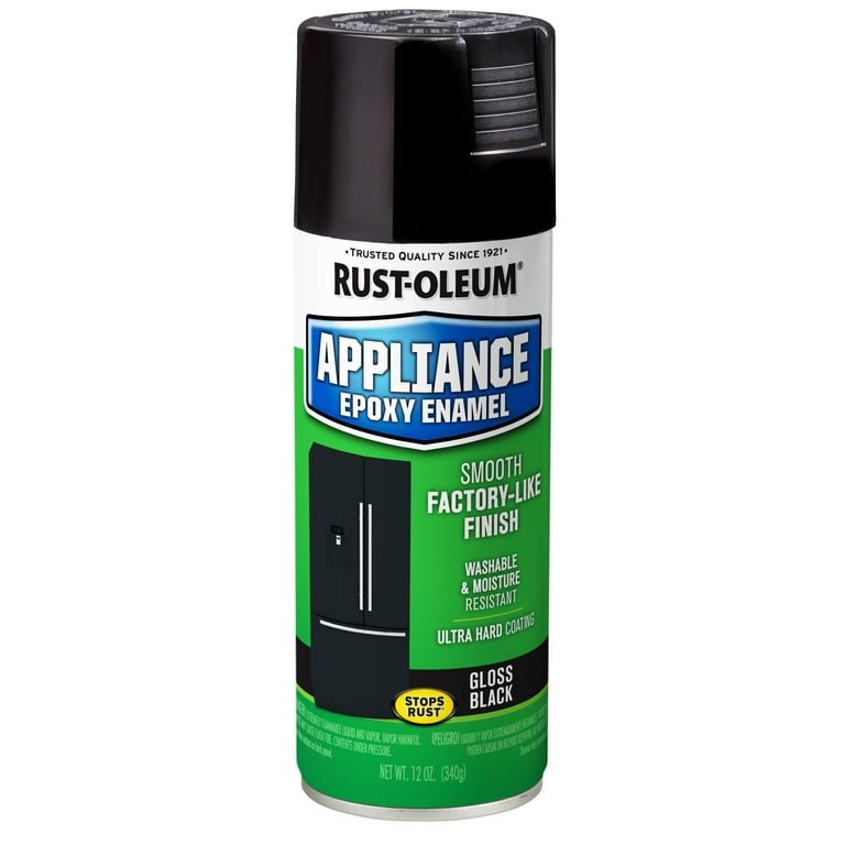 3 ~ Rust-Oleum Specialty Gloss Black Appliance Epoxy For Metal Stops Rust  12oz