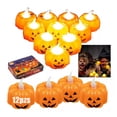 thumbnail image 1 of Set de 12 Luces LED Calabaza de Halloween DOSYU Decoración Segura, 1 of 5