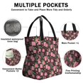 thumbnail image 3 of Pioneer Flower Floral Print Pattern Drawstring Lunch Bag Women - Drawstring Lunch Bag Insulated for Work Office - Stain-Resistant Large Lunchbags for Women with Multi-Pockets, 3 of 6