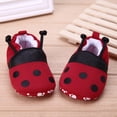 thumbnail image 4 of Bolsa Zapatos de bebé con patrón de mariquita roja, zapatos suaves con banda elástica para primeros pasos (11cm), 4 of 8