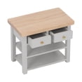thumbnail image 3 of Gabinete de baño en miniatura de madera de abedul, Vintage, exquisito, Simple, multifuncional, Mini muebles DIY para casa de muñecas 1/12, color gris, 3 of 5