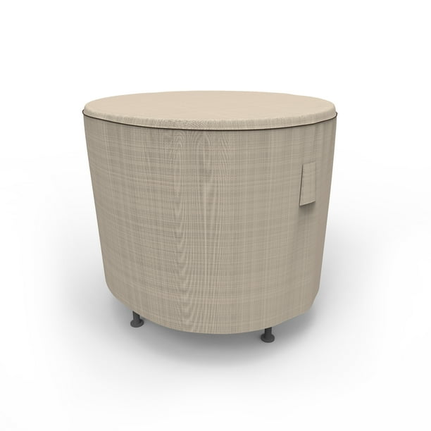 Budge Small Tan Tweed Patio Outdoor, Circular Outdoor Table Covers