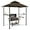 Brown, variant on REKHH 8'x 5' Grill Gazebo Canopy, Outdoor BBQ Gazebo with Led Light, Barbeque Gazebo Shelter for Patio(Khaki)