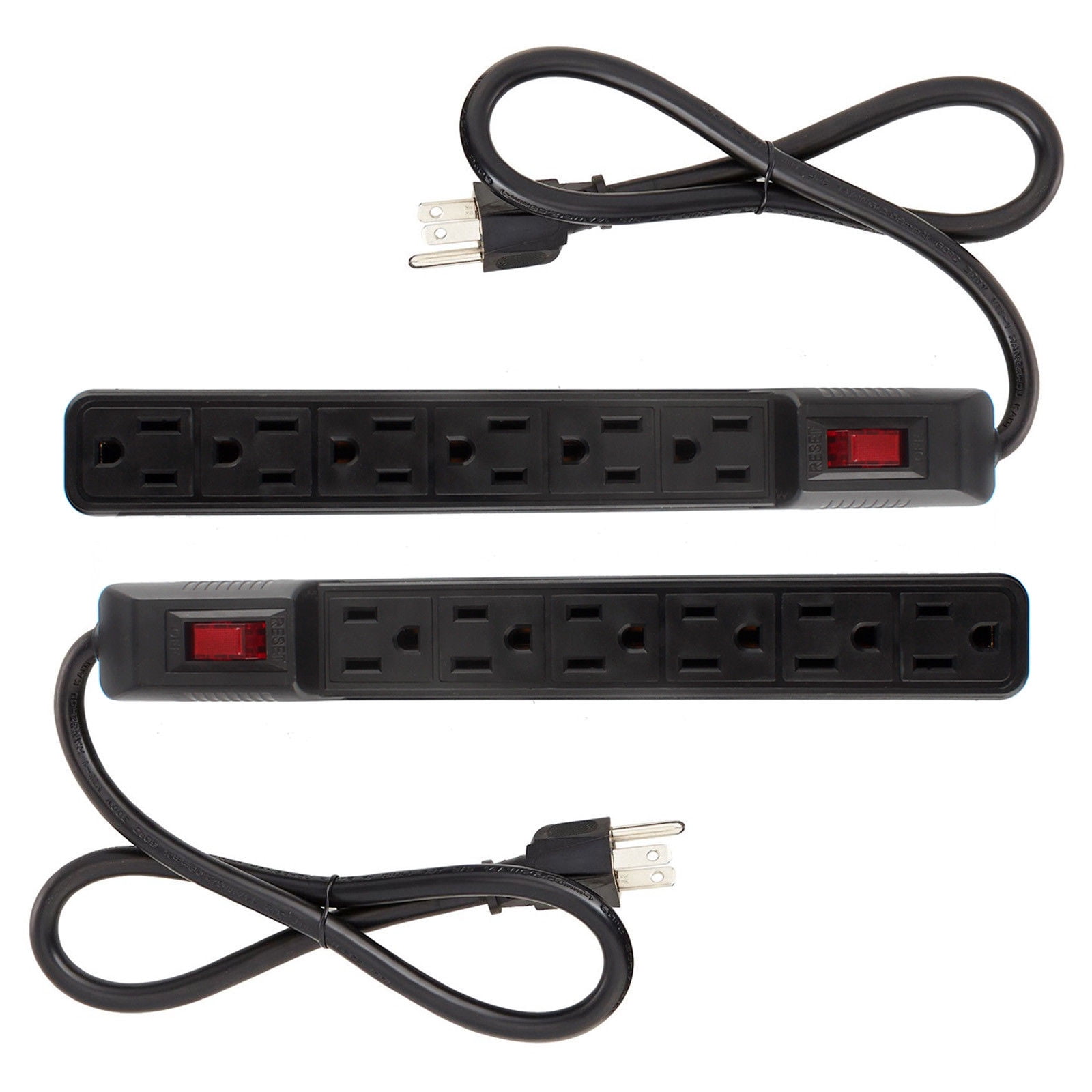 Surge Protector 6 Outlet Power Strip Heavy Duty UL Listed 15 Amp