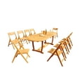 thumbnail image 4 of Grade-A Teak Dining Set: 10 Seater 11 Pc: 94" Mas Oval Trestle Leg Table And 10 Surfliner Folding Reclining Arm Chairs Patio WholesaleTeak #51SL2311, 4 of 4
