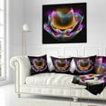 thumbnail image 3 of Designart Colorful Fractal Flower in Dark - Floral Throw Pillow - 18x18, 3 of 5