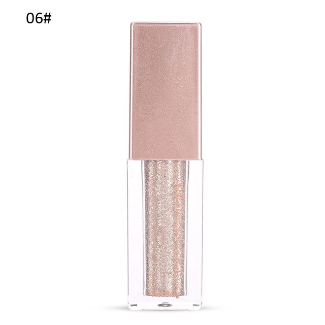 Brillante brillo duradero sombra de ojos líquido delineador de ojos gel maquillaje de ojos cosmético 6 # sexy marrón