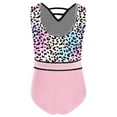 thumbnail image 2 of TSSOE Gymnastics Leotards for Girls Rhinestone Ballet Unitard One-Piece Sparkly Biketards Sport Activewear Leopard 12, 2 of 3