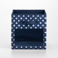 thumbnail image 3 of mDesign Fabric Nursery Cube, Window/Handle, 4 Pack, Navy Blue/White Polka Dot, 3 of 8