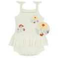 thumbnail image 4 of Modern Moments by Gerber Baby Girl Daisy Jacquard Romper with Embroidery, Sizes 0/3 -24 Months, 4 of 9