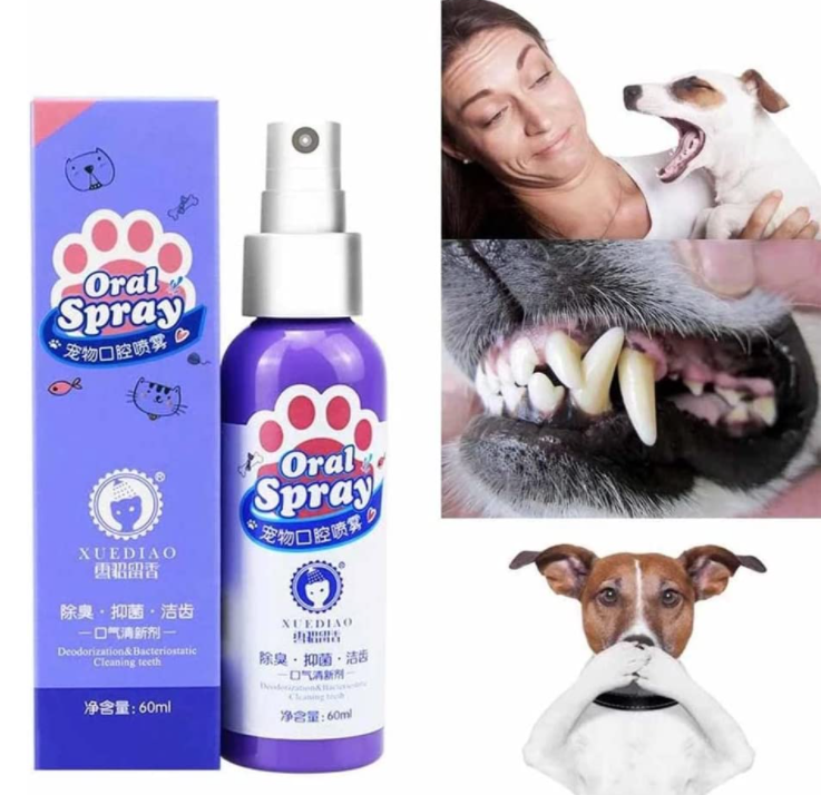 Pet Teeth Cleaning Spray, Pet Breath Freshener Oral Spray,Dental Care,Oral Hygiene for Pets