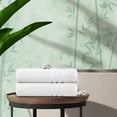 thumbnail image 6 of Everyday Home by Trident Eco Twist 2 Piece Bath Towel Set, Cotton and Viscose from Bamboo towel, Plush, Absorbent, Bathroom Towels, Silver, 6 of 10