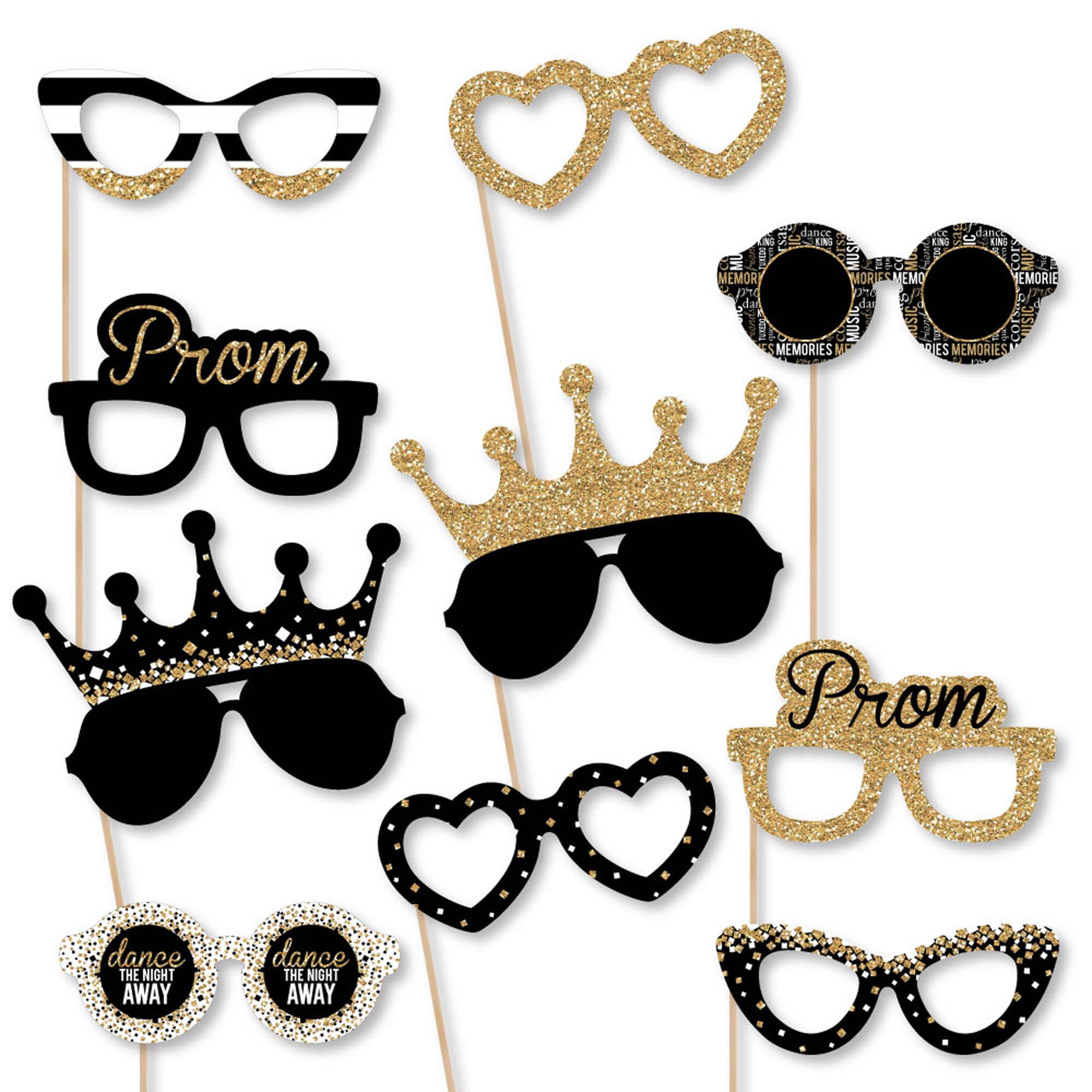 Big Dot of Happiness Prom Glasses Paper Card Stock Prom Night Party