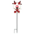 thumbnail image 4 of Wonder Garden Christmas 38" Solar Wind Spinner Cardinal Garden Stake Decoration with LED Light, Crackle Glass Ball Weather Resistant Multicolor, Red, 4 of 9