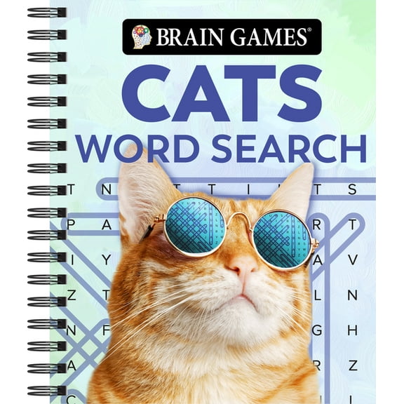 Brain Games Brain Games - Cats Word Search: Volume 2, (Spiral-Bound)