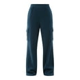 thumbnail image 5 of No Boundaries Brushed Knit Waffle Cargo Sleep Pants, 31” Inseam, Women’s and Women's Plus, 5 of 5